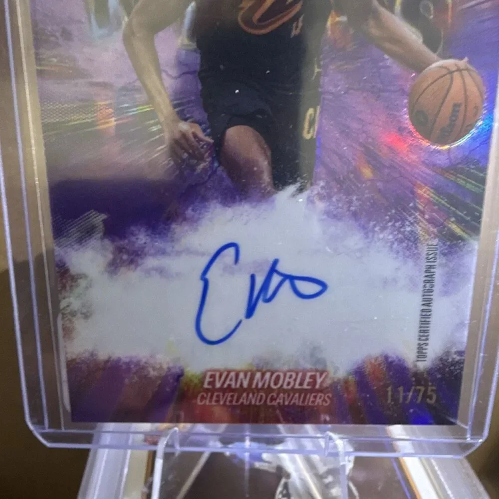 2025-26 Topps Chrome Updates Evan Mobley Cavs Havoc Marks HM-EM Auto 11/75